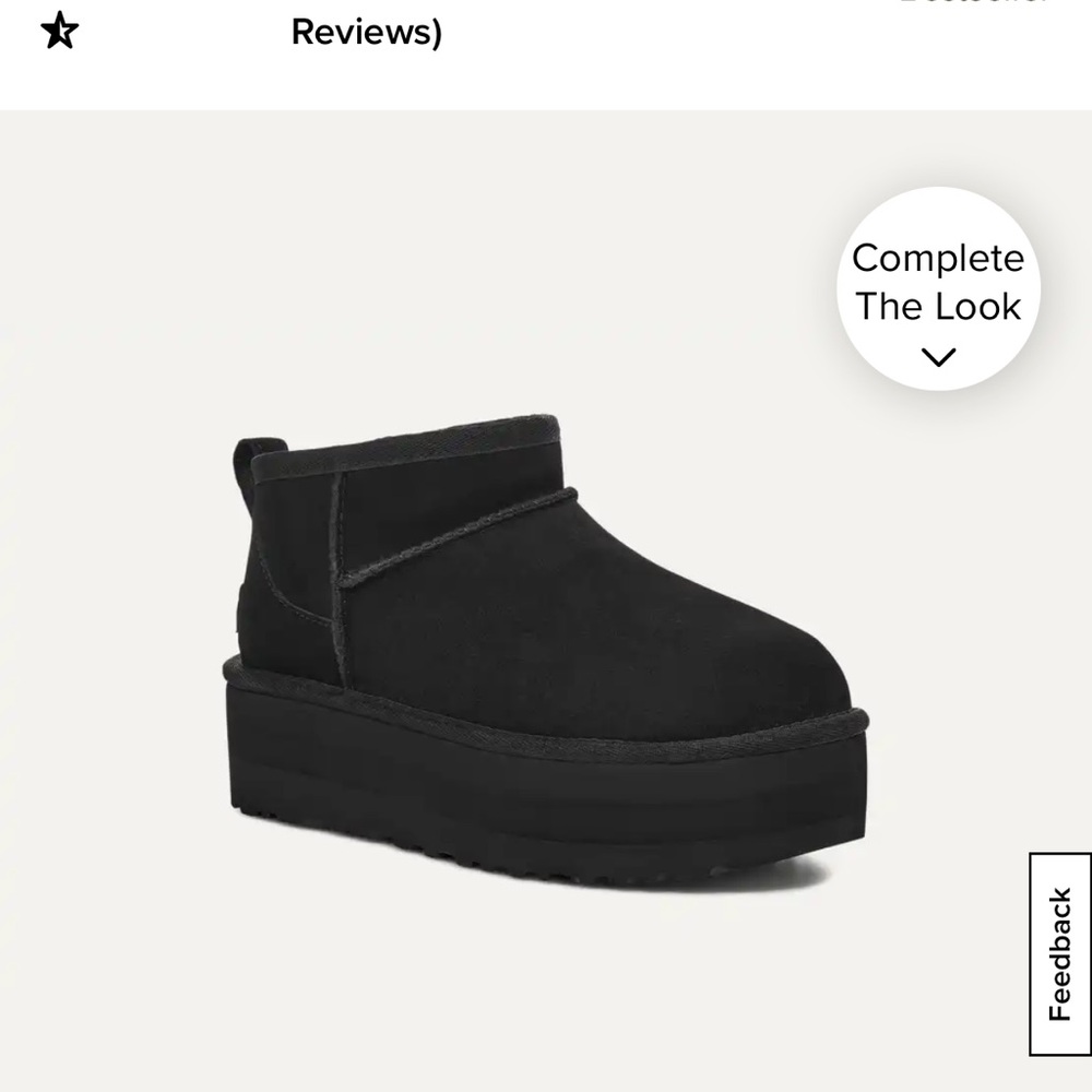 UGG Women's Classic Mini Black Platform Boots